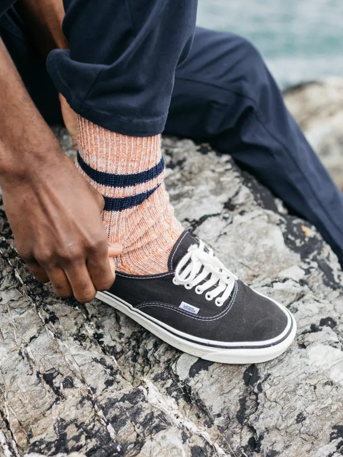 MenWomen Kelson Stripe Sock Sangrianavy Finisterre Socks