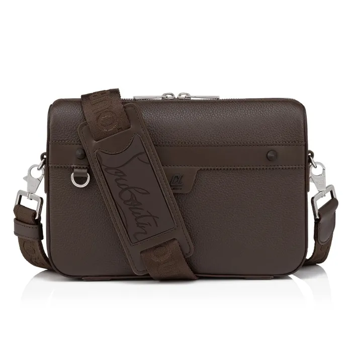 MenWomen Ruisbuddy Messenger Bag 8211 Grained Calf Leather And Rubber 8211 Cosme Christian Louboutin Crossbody Bags