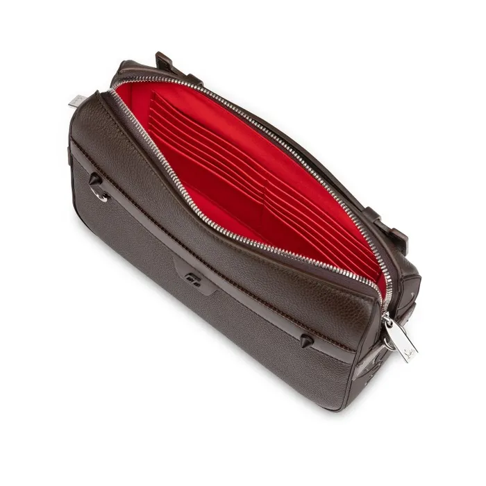 MenWomen Ruisbuddy Messenger Bag 8211 Grained Calf Leather And Rubber 8211 Cosme Christian Louboutin Crossbody Bags