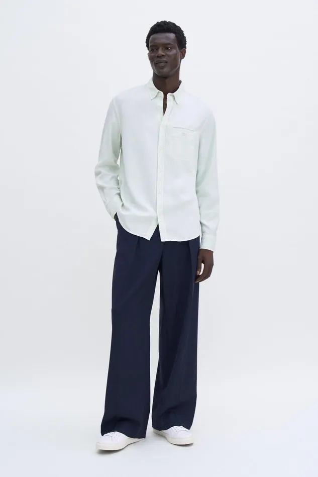 Men Zachary Shirt Pastel Green Filippa K Shirts