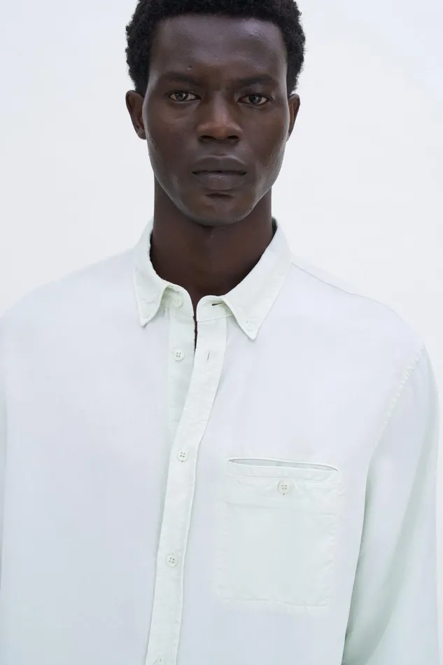 Men Zachary Shirt Pastel Green Filippa K Shirts