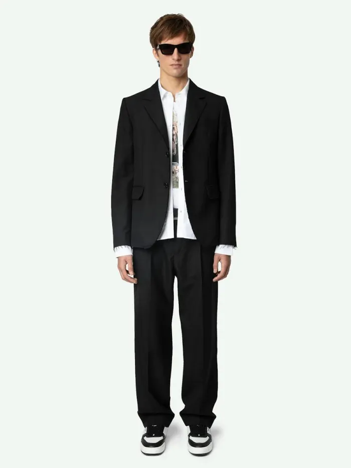 Men Zadig and Voltaire Jackets and Coats Blazer Vanilleh Black
