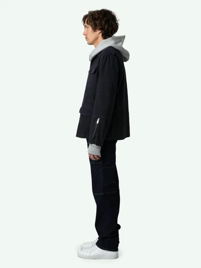 Men Zadig and Voltaire Jackets and Coats Keegan Parka Encre Men Zadig and Voltaire Jackets and Coats Keegan Parka Encre