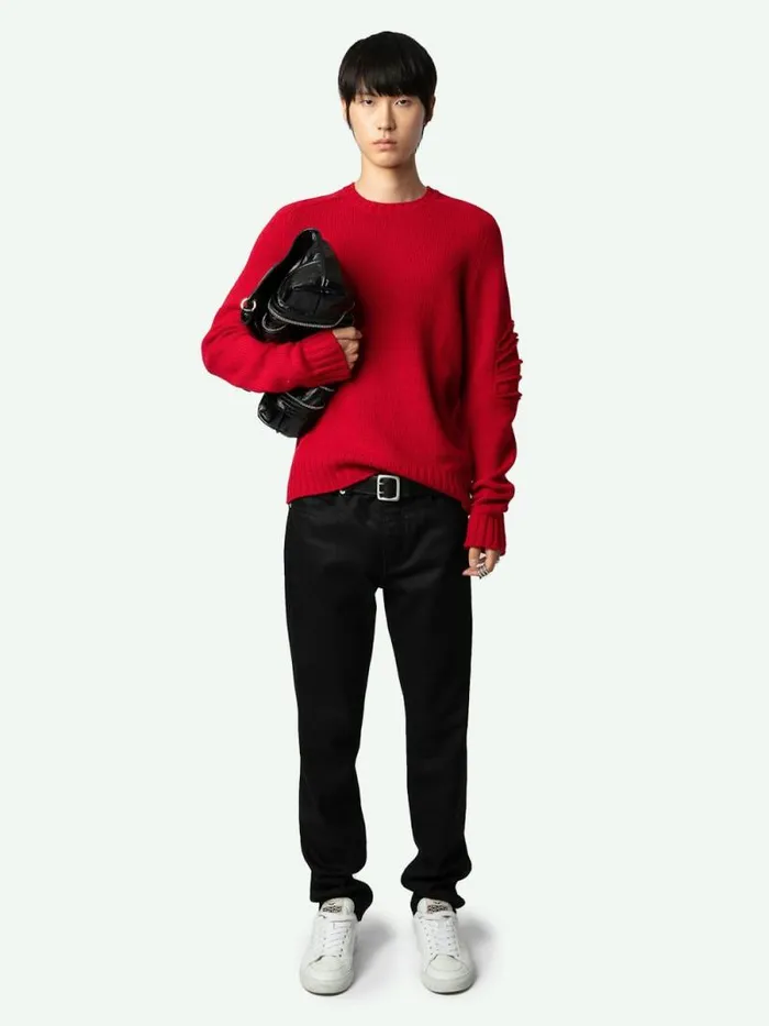 Men Zadig and Voltaire Sweaters and Cardigans Jordan Arrow Sweater Cerise