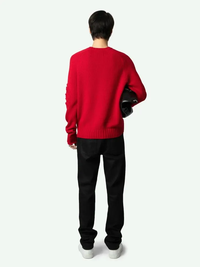Men Zadig and Voltaire Sweaters and Cardigans Jordan Arrow Sweater Cerise Men Zadig and Voltaire Sweaters and Cardigans Jordan Arrow Sweater Cerise