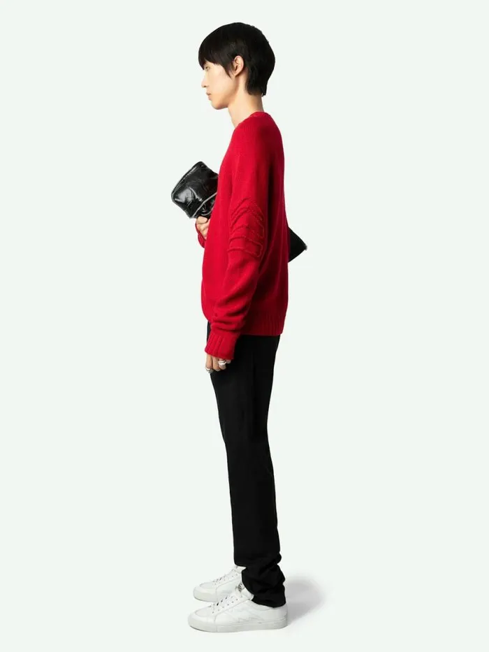 Men Zadig and Voltaire Sweaters and Cardigans Jordan Arrow Sweater Cerise Men Zadig and Voltaire Sweaters and Cardigans Jordan Arrow Sweater Cerise