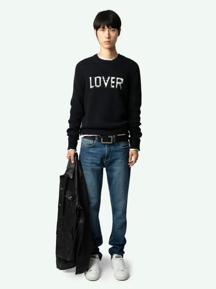 Men Zadig and Voltaire Sweaters and Cardigans Kennedy Wool Sweater Black