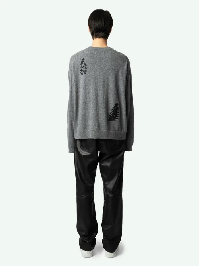 Men Zadig and Voltaire Sweaters and Cardigans Marko Sweater Gris Moyen Men Zadig and Voltaire Sweaters and Cardigans Marko Sweater Gris Moyen
