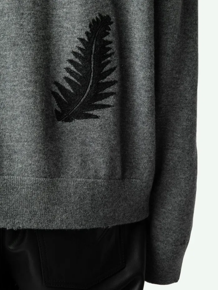 Men Zadig and Voltaire Sweaters and Cardigans Marko Sweater Gris Moyen Men Zadig and Voltaire Sweaters and Cardigans Marko Sweater Gris Moyen