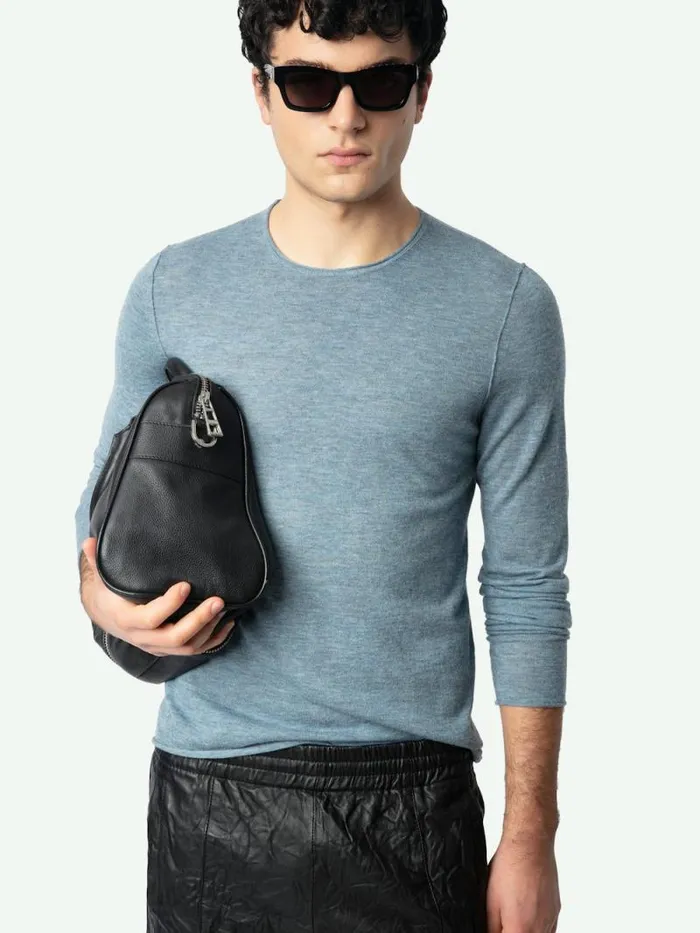 Men Zadig and Voltaire Sweaters and Cardigans Teiss Cashmere Sweater Stormy Men Zadig and Voltaire Sweaters and Cardigans Teiss Cashmere Sweater Stormy
