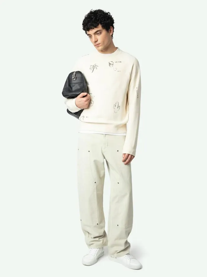 Men Zadig and Voltaire Sweatshirts and Hoodies Uppy Sweatshirt Steam