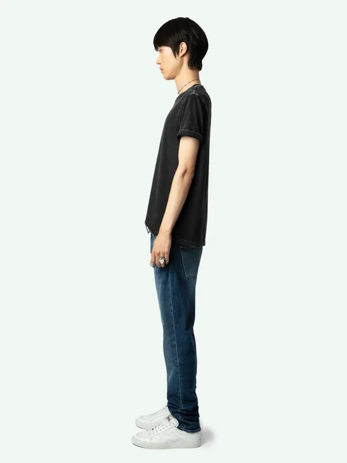 Men Zadig and Voltaire TShirts Jimmy Tshirt Carbone Men Zadig and Voltaire TShirts Jimmy Tshirt Carbone