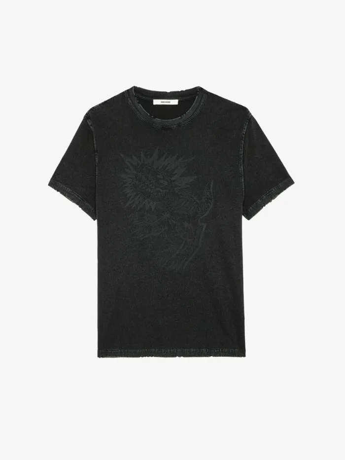 Men Zadig and Voltaire TShirts Jimmy Tshirt Carbone Men Zadig and Voltaire TShirts Jimmy Tshirt Carbone