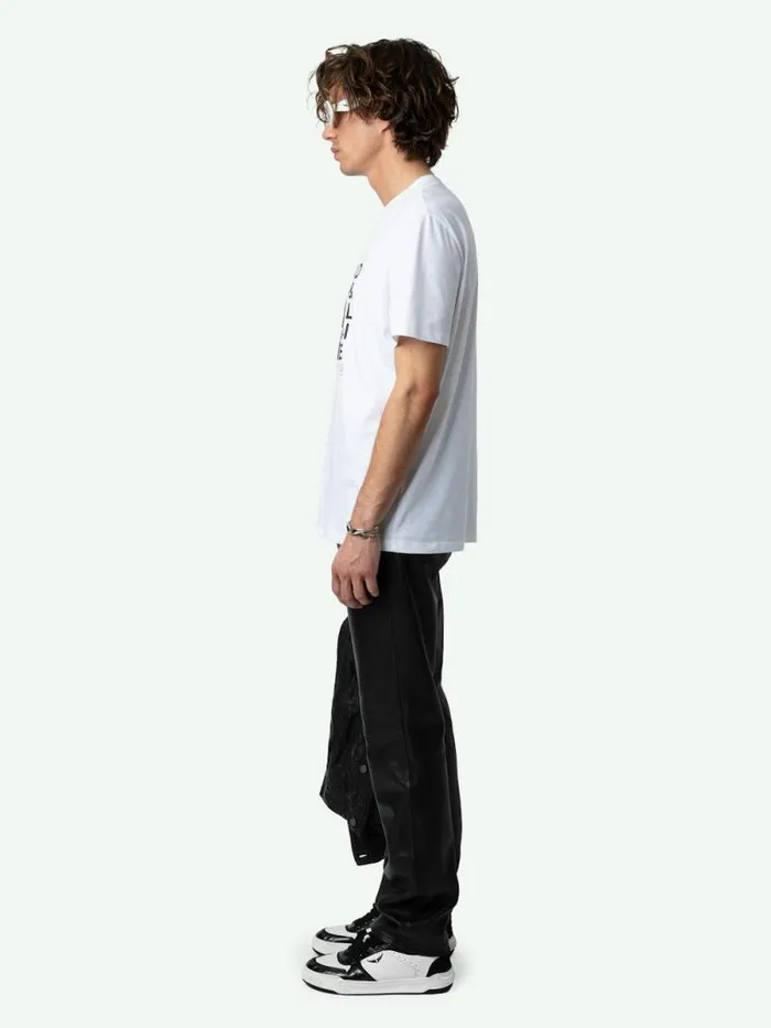 Men Zadig and Voltaire TShirts Ted Photoprint Tshirt White