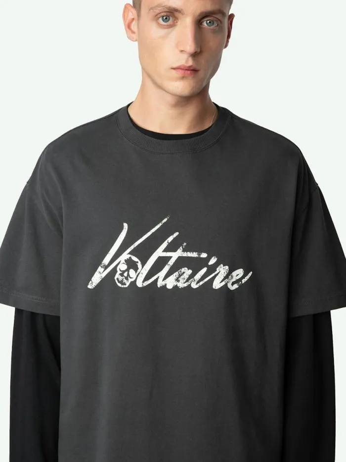 Men Zadig and Voltaire TShirts Teddy Tshirt Carbone