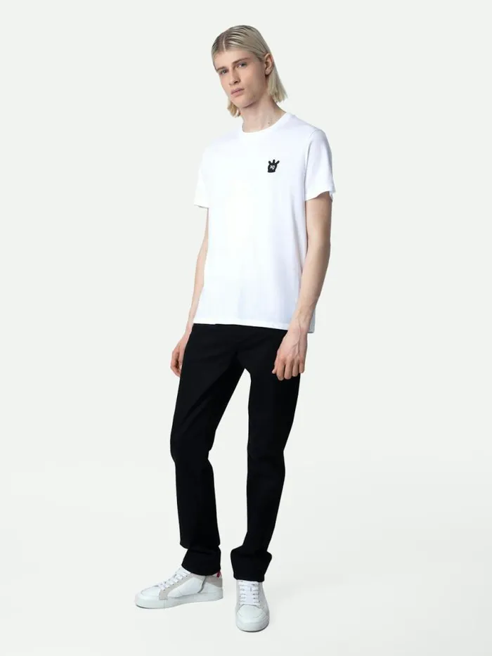Men Zadig and Voltaire TShirts Tommy Skull XO Tshirt White