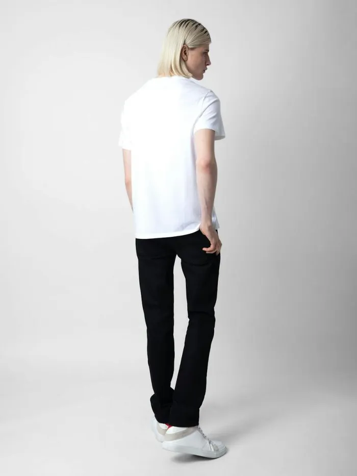 Men Zadig and Voltaire TShirts Tommy Skull XO Tshirt White
