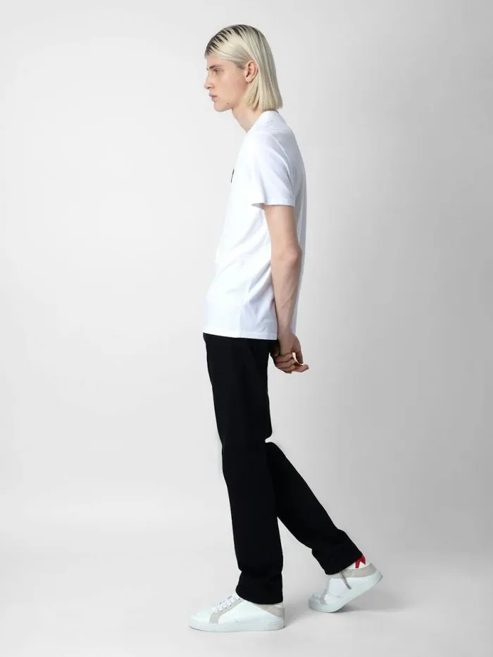Men Zadig and Voltaire TShirts Tommy Skull XO Tshirt White