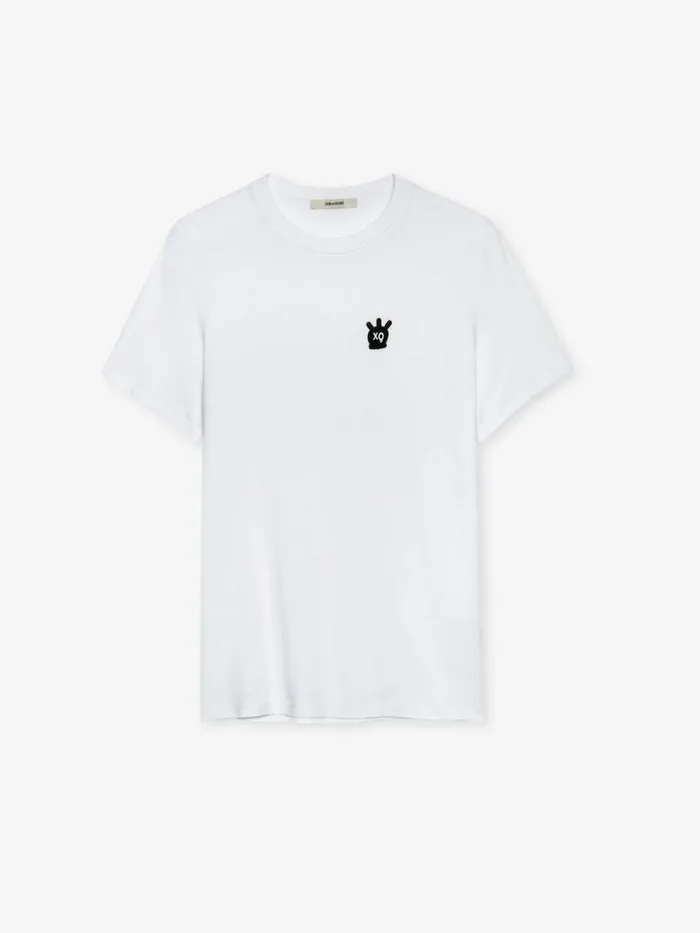 Men Zadig and Voltaire TShirts Tommy Skull XO Tshirt White