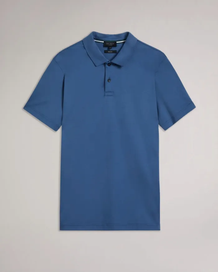 Men ZEITER 8211 Short Sleeve Slim Fit Polo Shirt Dark Blue Ted Baker Polo Shirts