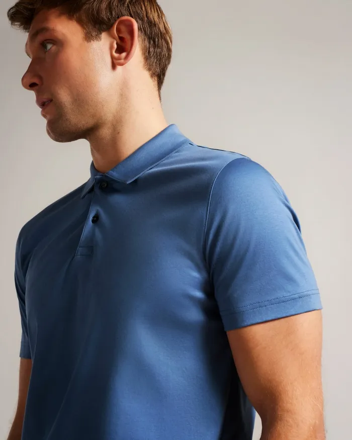 Men ZEITER 8211 Short Sleeve Slim Fit Polo Shirt Dark Blue Ted Baker Polo Shirts Men ZEITER 8211 Short Sleeve Slim Fit Polo Shirt Dark Blue Ted Baker Polo Shirts