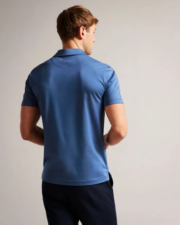 Men ZEITER 8211 Short Sleeve Slim Fit Polo Shirt Dark Blue Ted Baker Polo Shirts Men ZEITER 8211 Short Sleeve Slim Fit Polo Shirt Dark Blue Ted Baker Polo Shirts