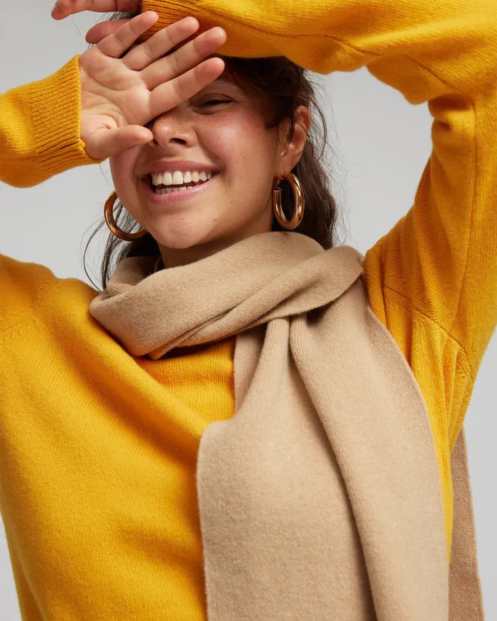 Merino Wool Scarf 8211 Limestone Grey Scarves Colorfulstandard Women