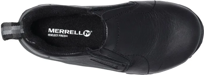 Merrell Big Jungle Moc Leather Black Kids Easy On Easy Off