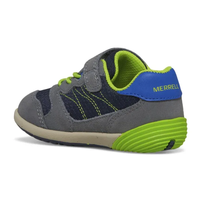 Merrell Little Bare Steps A83 Sneaker Navygreen Kids Wide Widths