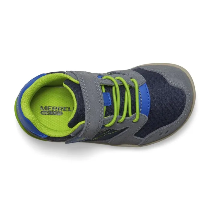 Merrell Little Bare Steps A83 Sneaker Navygreen Kids Wide Widths