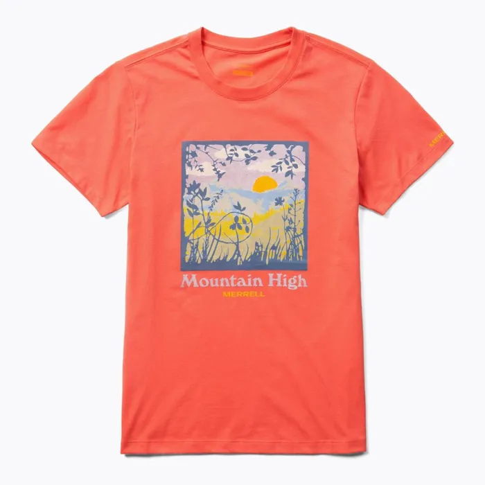 Merrell Mountain High Square Tee Cayenne Women Tops