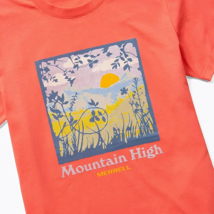 Merrell Mountain High Square Tee Cayenne Women Tops