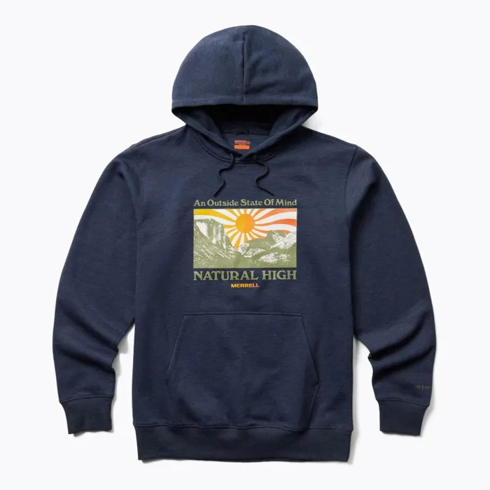 Merrell Sun Burst Fleece Hoody Navy Heather Men Tops