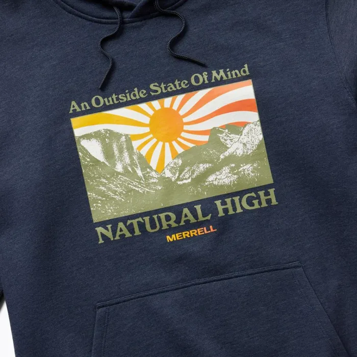Merrell Sun Burst Fleece Hoody Navy Heather Men Tops