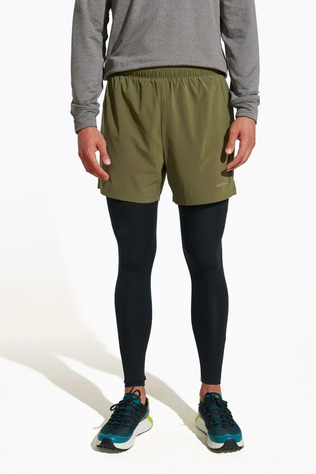 Merrell Trail Running Short Dusty Olive Men Bottoms