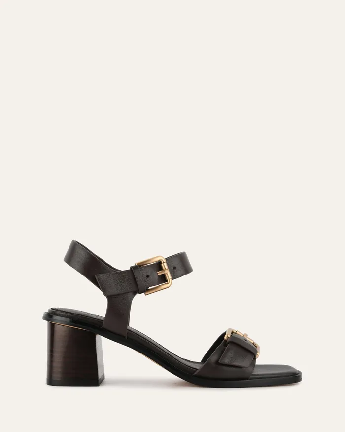 MID SANDALS jomercer Women Winona mid heel sandals cacao leather