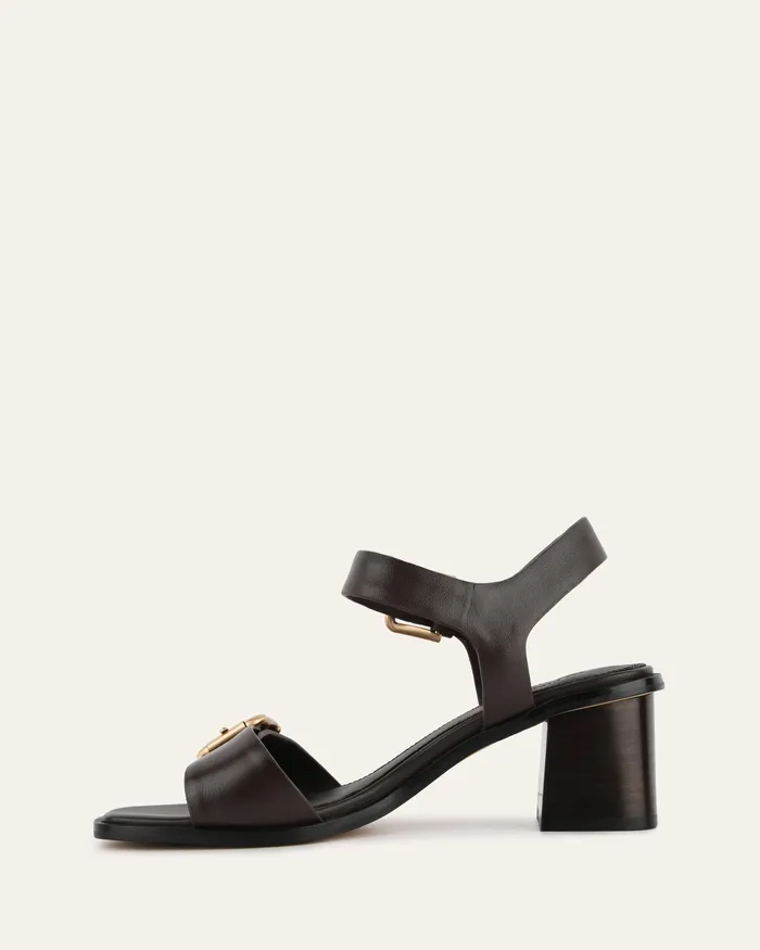 MID SANDALS jomercer Women Winona mid heel sandals cacao leather