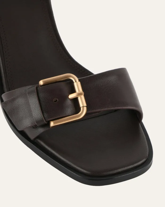 MID SANDALS jomercer Women Winona mid heel sandals cacao leather