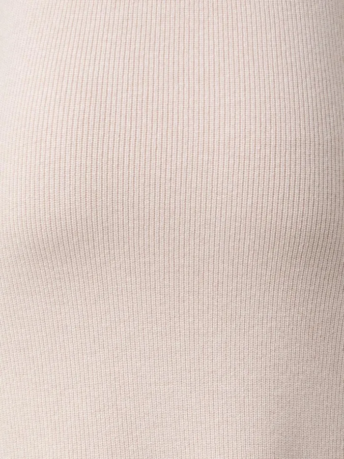 Midi Knit Skirt In Ribbed Cashmere Sand Women Akris Knitwear