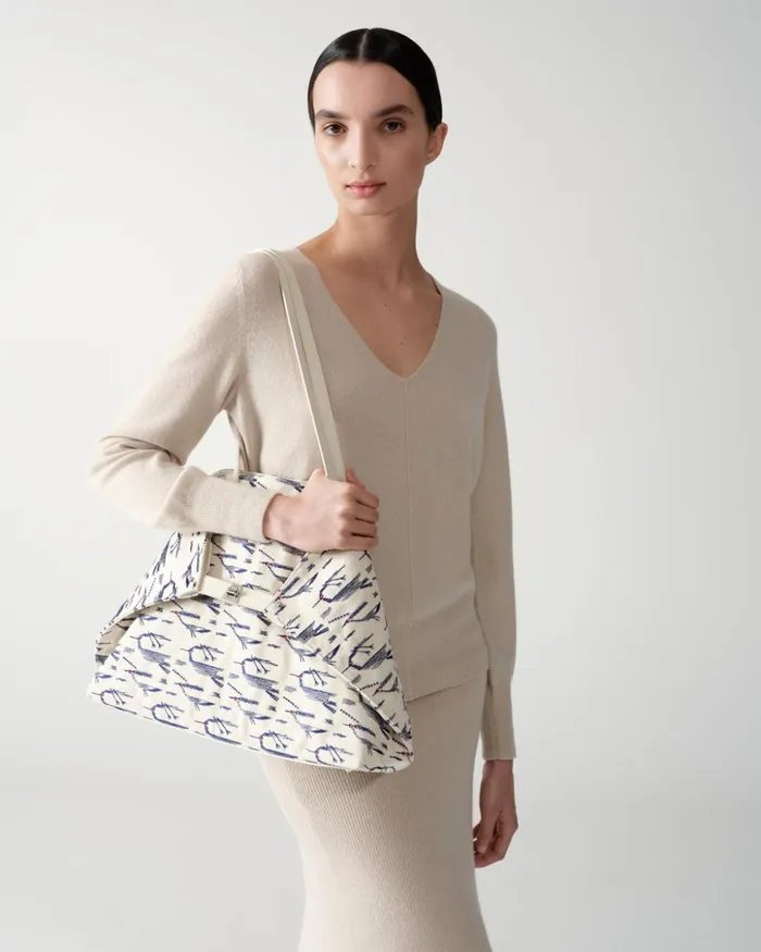 Midi Knit Skirt In Ribbed Cashmere Sand Women Akris Knitwear