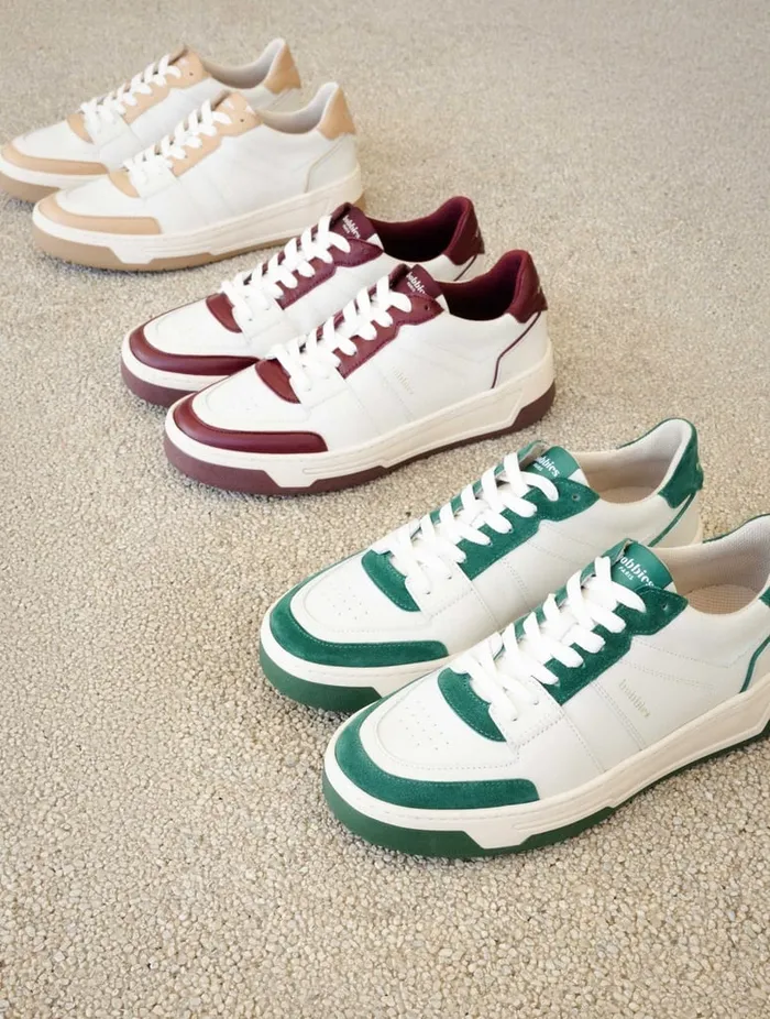Miley Off White and Garnet Women Bobbies Sneakers