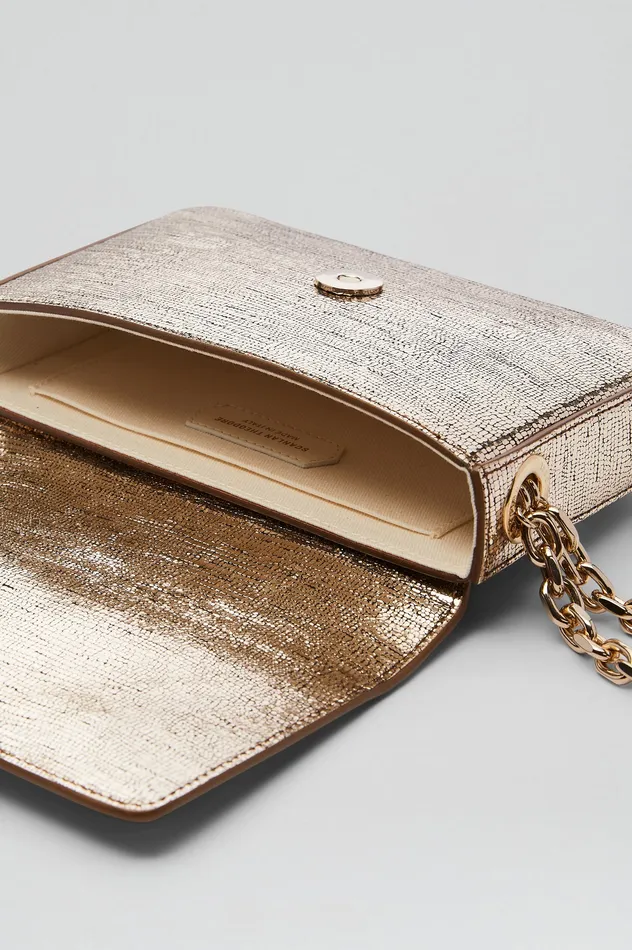 MINI METALLIC SLIM BAG GOLD Leather Scanlan Theodore Women MINI METALLIC SLIM BAG GOLD Leather Scanlan Theodore Women