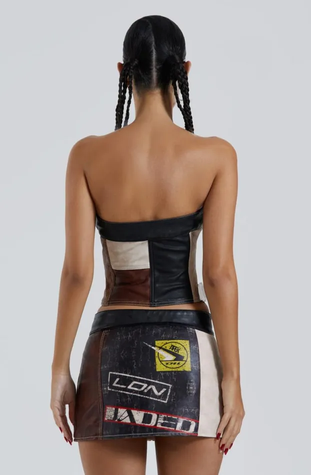 Mini Skirts Women Jaded London Daytona Vegan Leather Mini Skirt