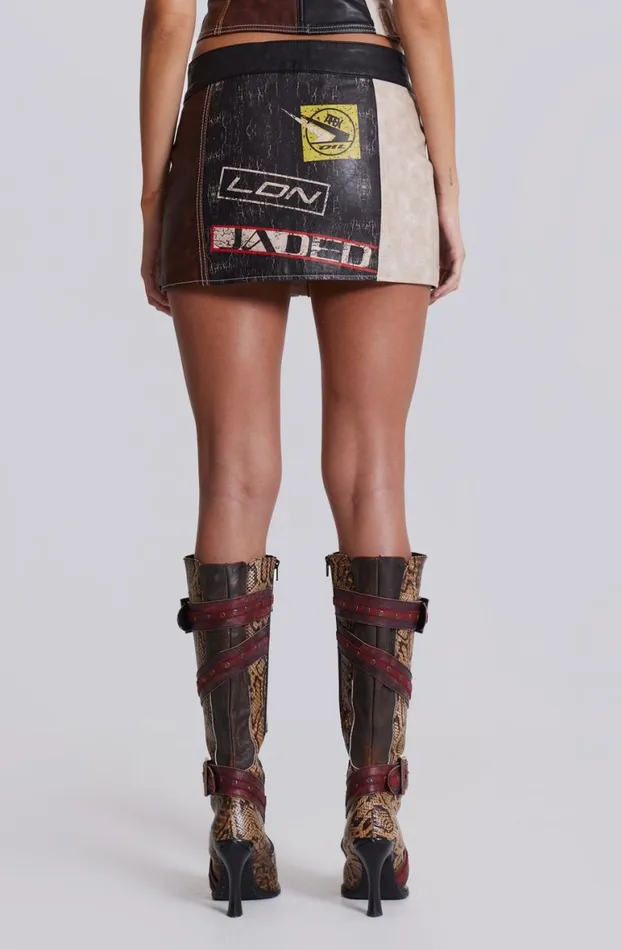 Mini Skirts Women Jaded London Daytona Vegan Leather Mini Skirt