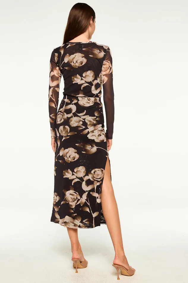 Misa Los Angeles Aisha Skirt Faded Rose Mesh Women Skirts and Shorts