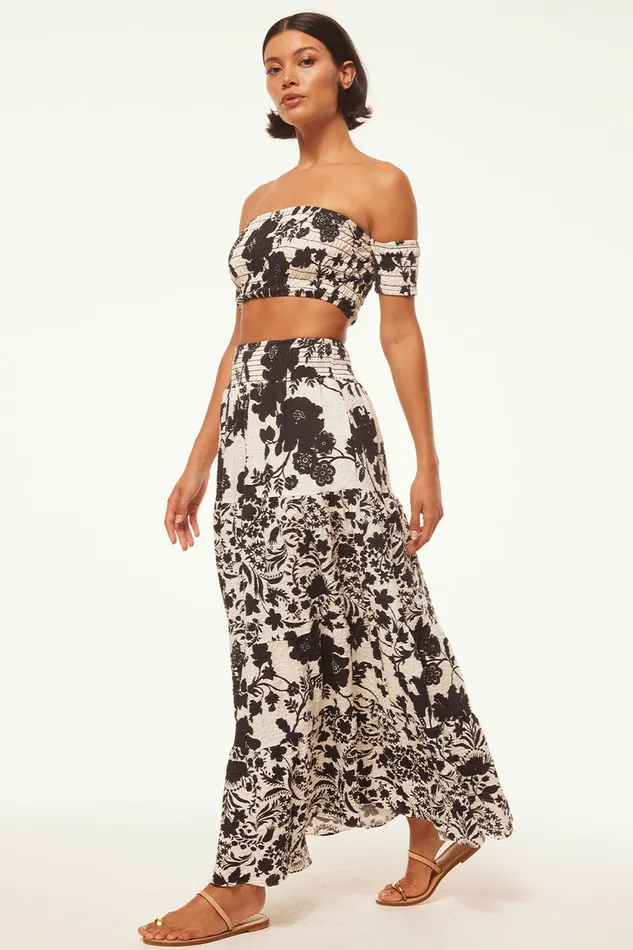 Misa Los Angeles Alba Top Flora Negra Women Matching Sets