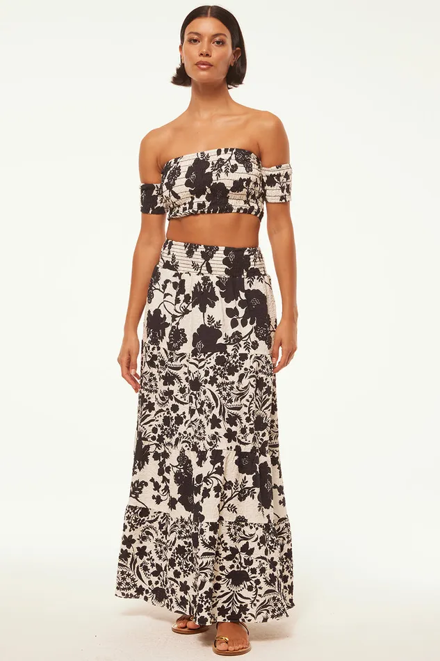 Misa Los Angeles Alba Top Flora Negra Women Matching Sets