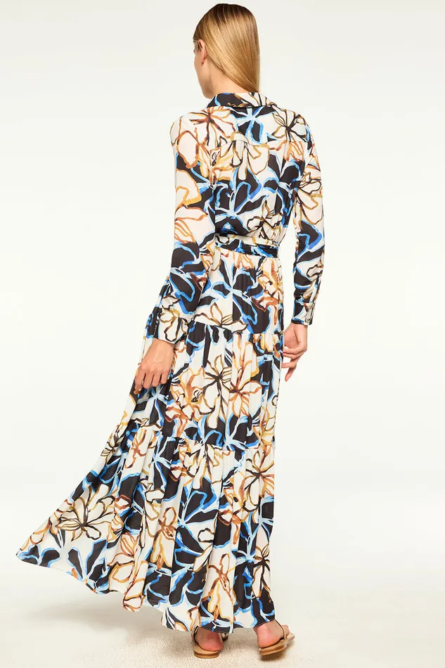Misa Los Angeles Alberta Dress Bold Blooms Crepe Women Dresses