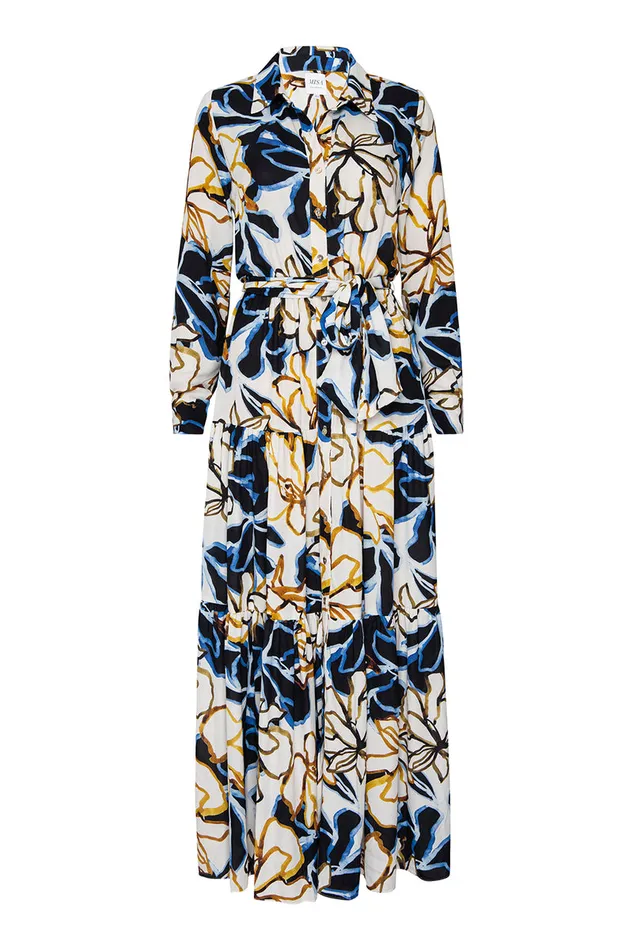 Misa Los Angeles Alberta Dress Bold Blooms Crepe Women Dresses