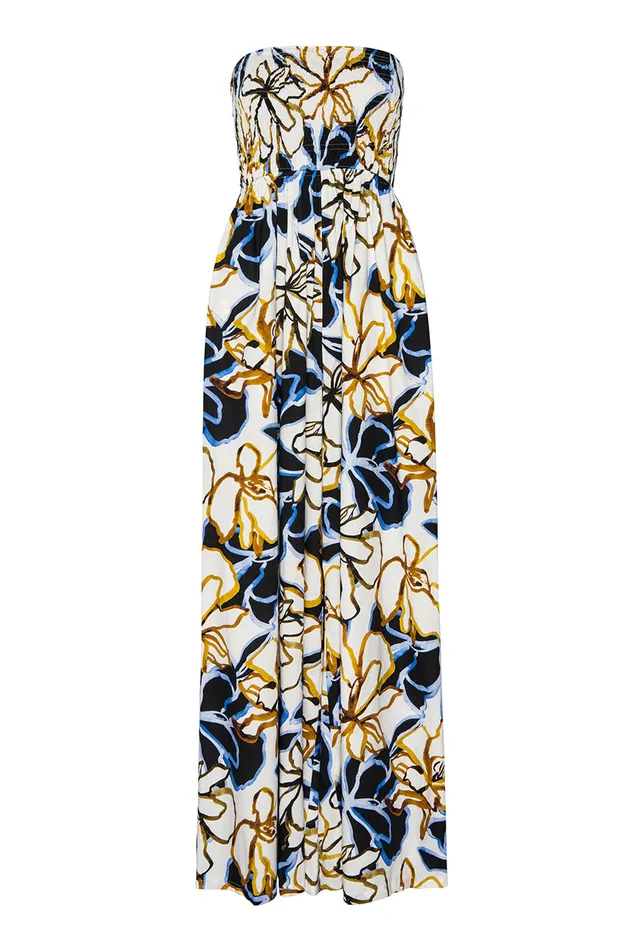 Misa Los Angeles Andrea Jumpsuit Bold Blooms Cotton Women Jumpsuits and Rompers